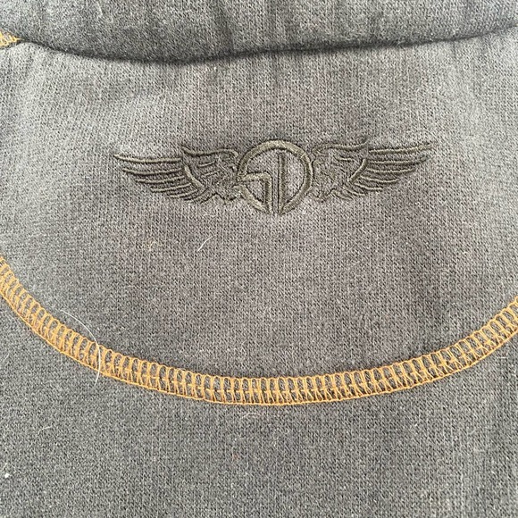 Straight Down Large Black 1/4 Zip Pullover Long Sleeve Cotton Blend Sweater - Picture 4 of 6